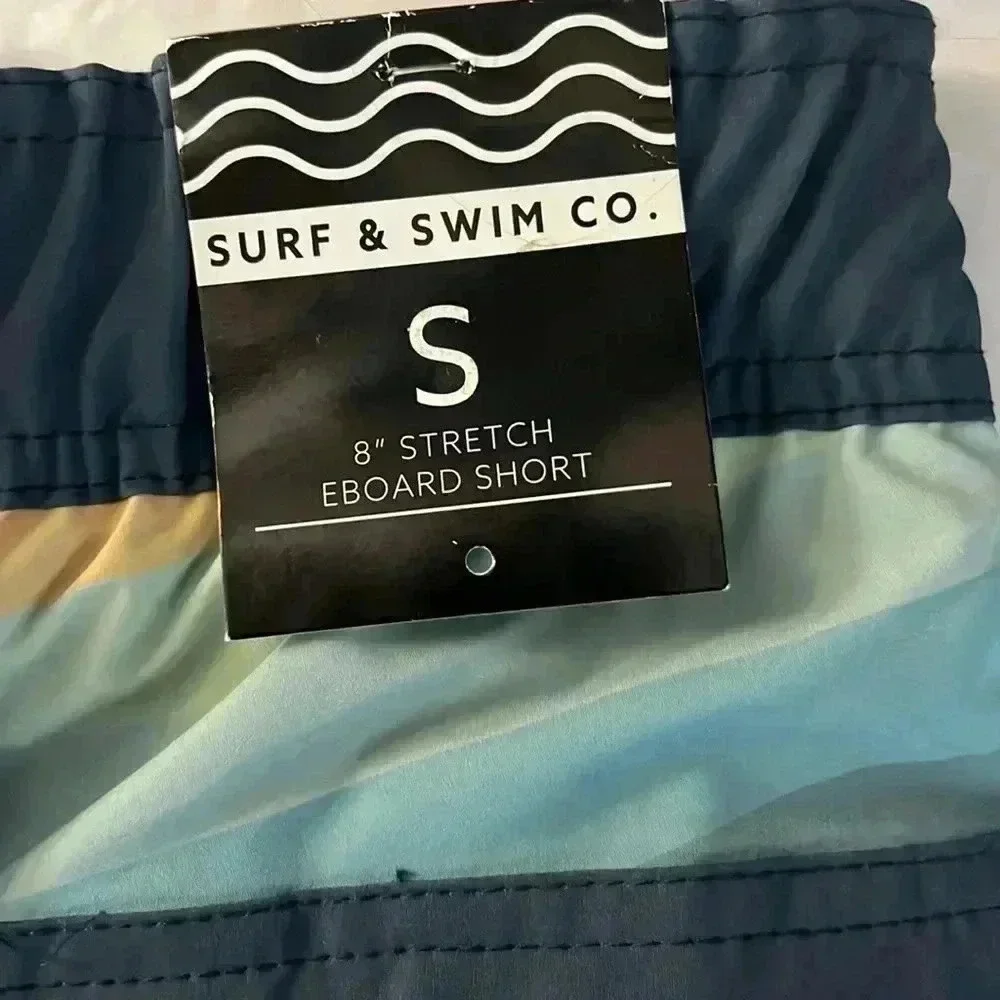 Surf and Swim Co. Board Shorts Blue Size Small NWT